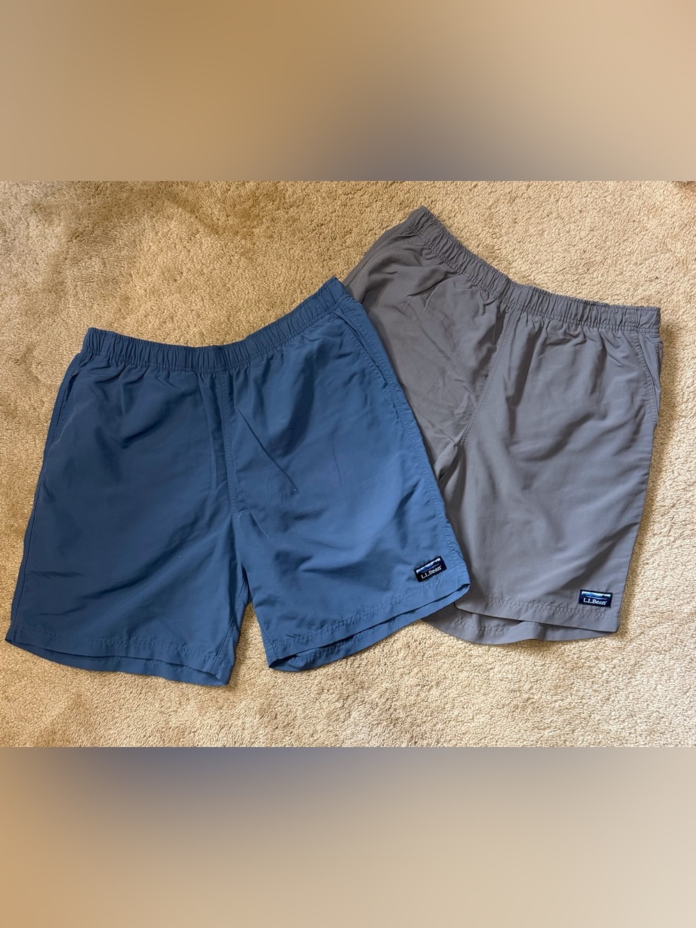L.L. Bean Men’s Navy and Gray Swim Trunks